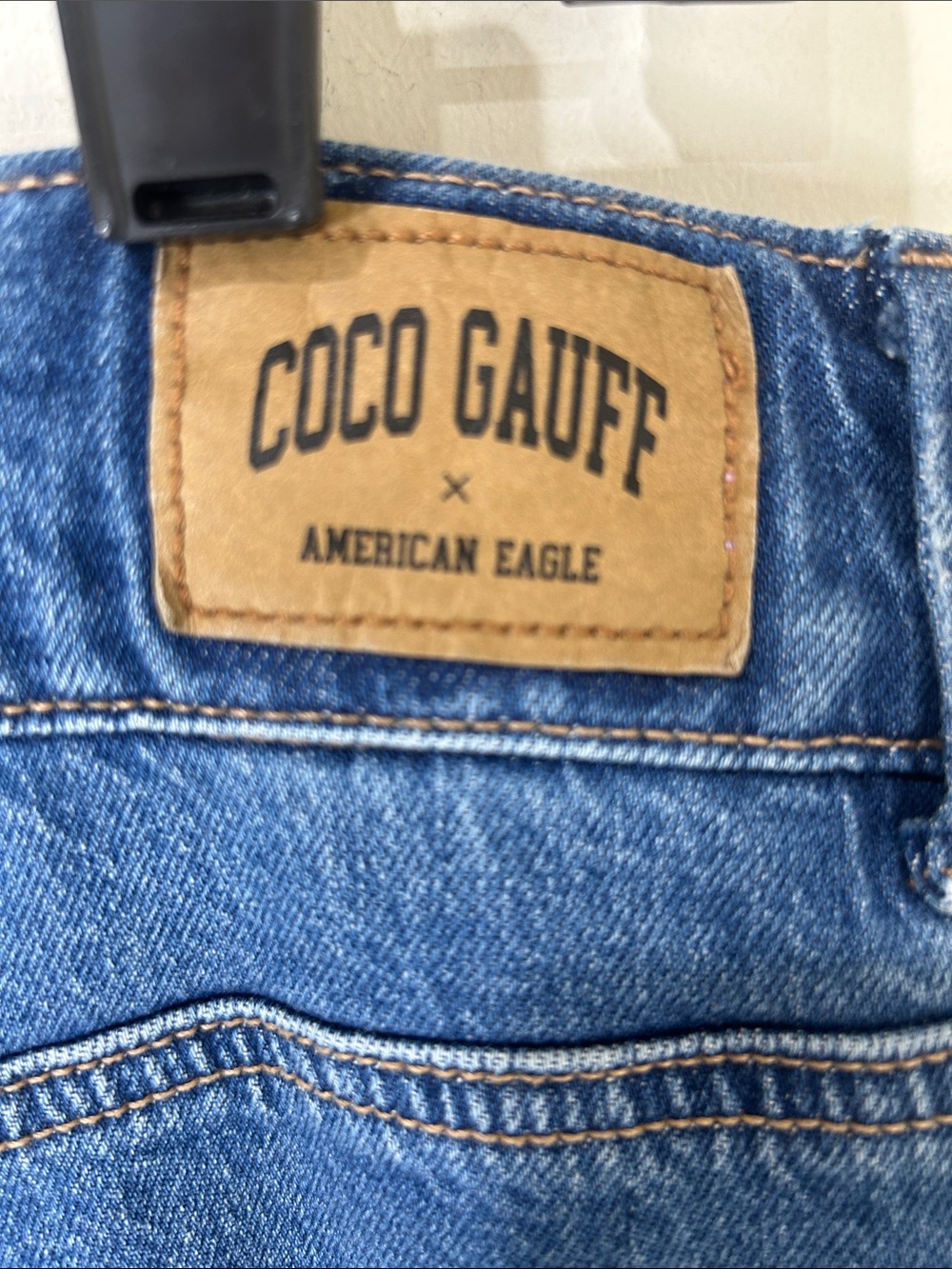 NWT American Eagle X Coco Gauff Pleated Denim High Rise Cargo Mini Skirt Size 12 - Picture 6 of 16